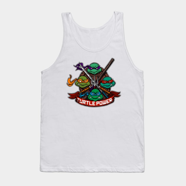 Turtle Power Tank Top by juanotron